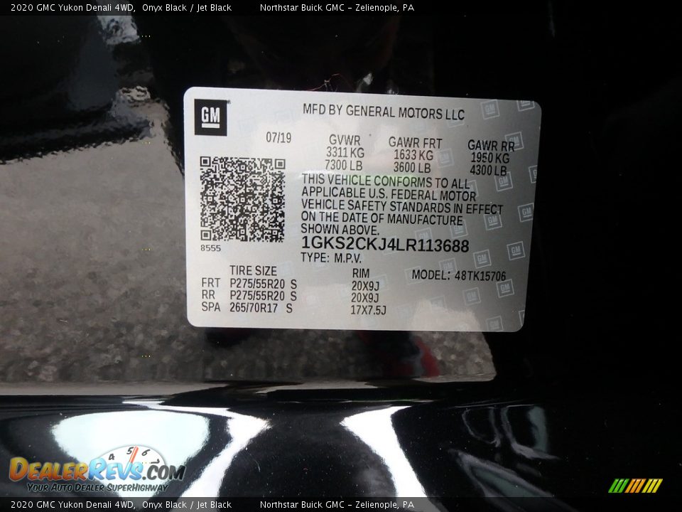 2020 GMC Yukon Denali 4WD Onyx Black / Jet Black Photo #11