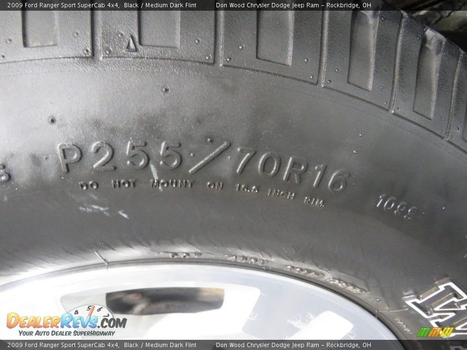 2009 Ford Ranger Sport SuperCab 4x4 Black / Medium Dark Flint Photo #2