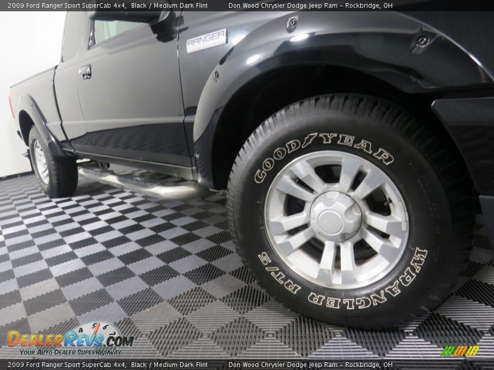 2009 Ford Ranger Sport SuperCab 4x4 Black / Medium Dark Flint Photo #3