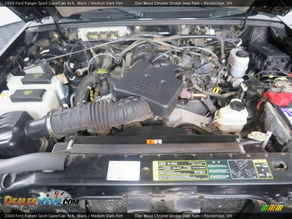 2009 Ford Ranger Sport SuperCab 4x4 Black / Medium Dark Flint Photo #7