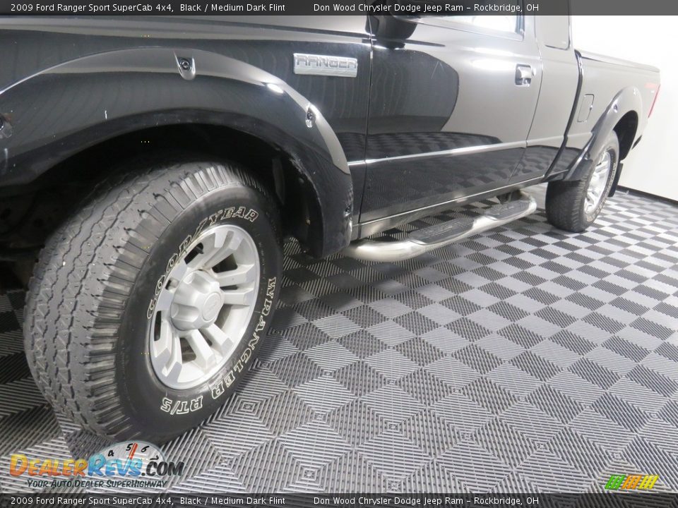 2009 Ford Ranger Sport SuperCab 4x4 Black / Medium Dark Flint Photo #9