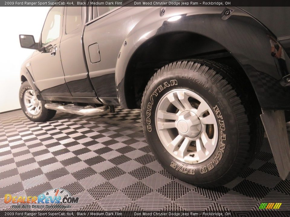 2009 Ford Ranger Sport SuperCab 4x4 Black / Medium Dark Flint Photo #10