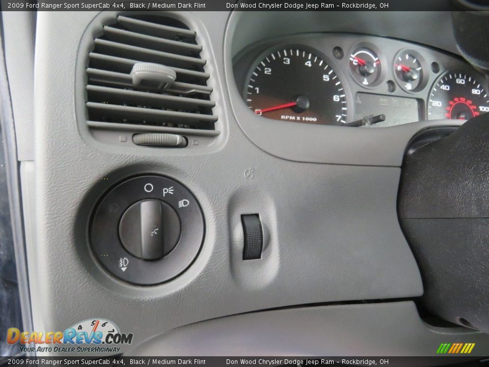 2009 Ford Ranger Sport SuperCab 4x4 Black / Medium Dark Flint Photo #16