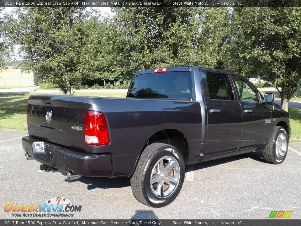 2017 Ram 1500 Express Crew Cab 4x4 Maximum Steel Metallic / Black/Diesel Gray Photo #6