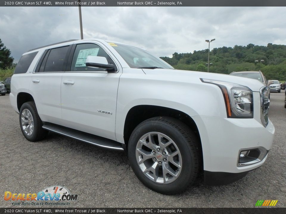 White Frost Tricoat 2020 GMC Yukon SLT 4WD Photo #3