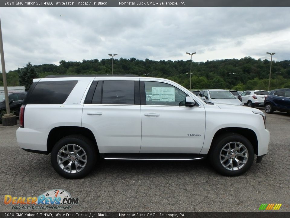 White Frost Tricoat 2020 GMC Yukon SLT 4WD Photo #4