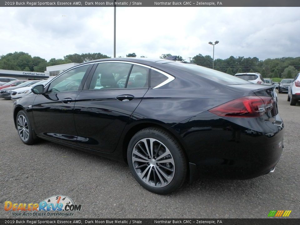 2019 Buick Regal Sportback Essence AWD Dark Moon Blue Metallic / Shale Photo #8