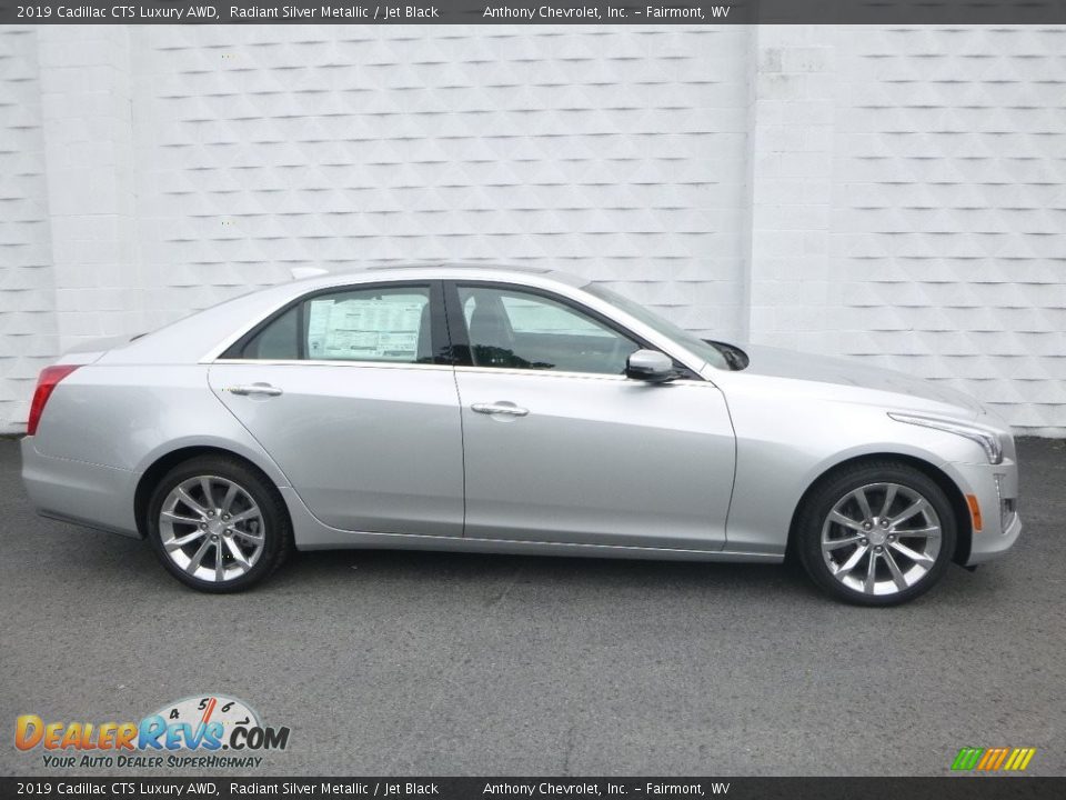 2019 Cadillac CTS Luxury AWD Radiant Silver Metallic / Jet Black Photo #4