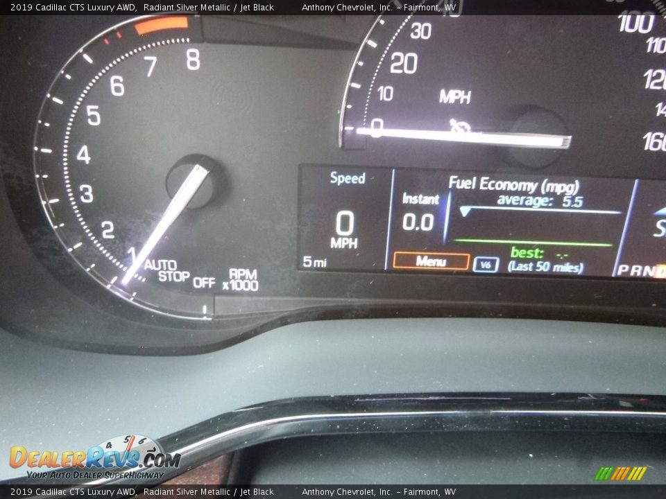 2019 Cadillac CTS Luxury AWD Radiant Silver Metallic / Jet Black Photo #20