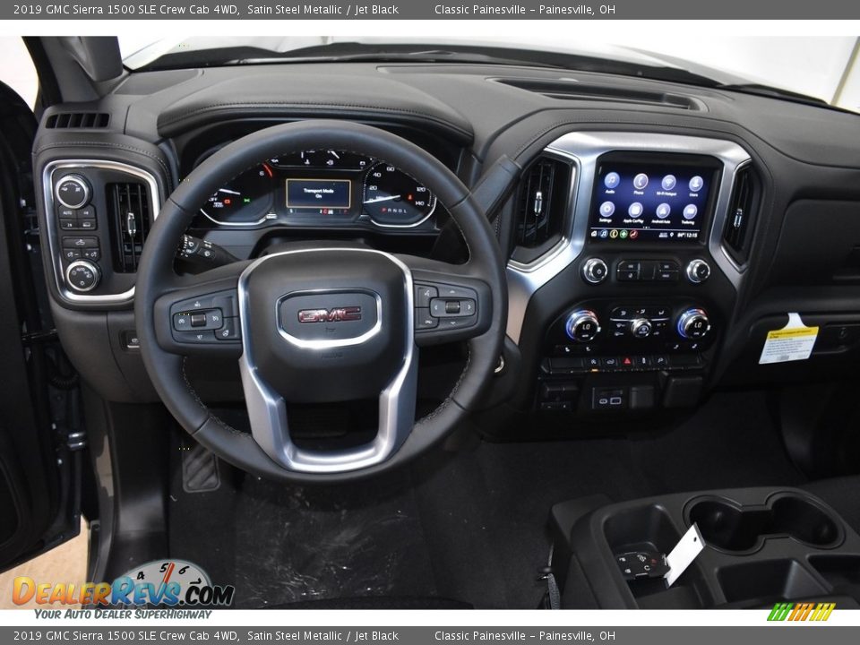 2019 GMC Sierra 1500 SLE Crew Cab 4WD Satin Steel Metallic / Jet Black Photo #8