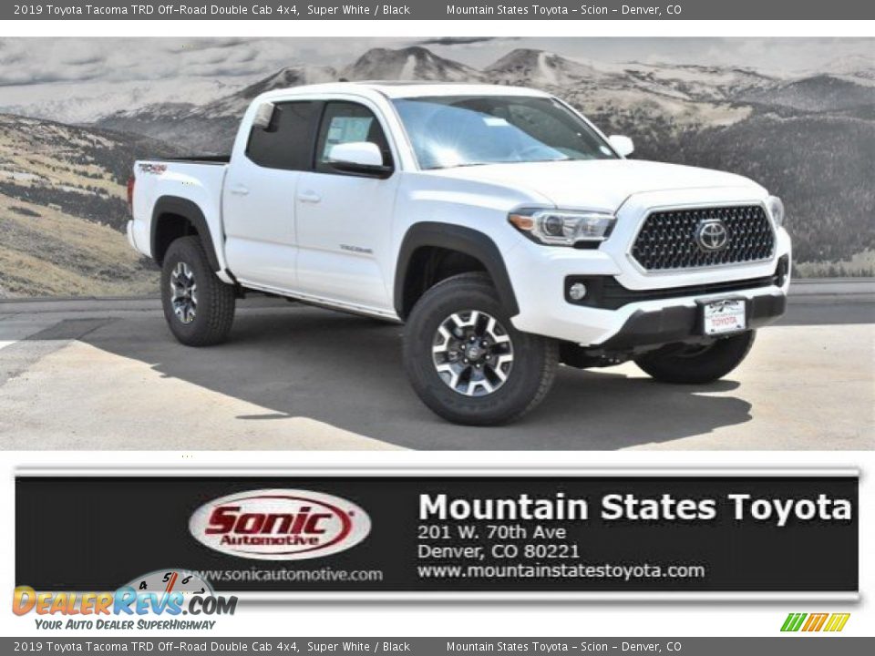 2019 Toyota Tacoma TRD Off-Road Double Cab 4x4 Super White / Black Photo #1