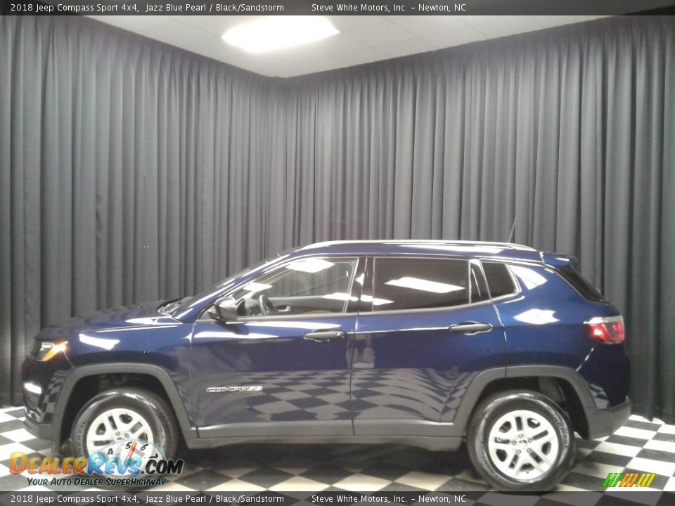 2018 Jeep Compass Sport 4x4 Jazz Blue Pearl / Black/Sandstorm Photo #1