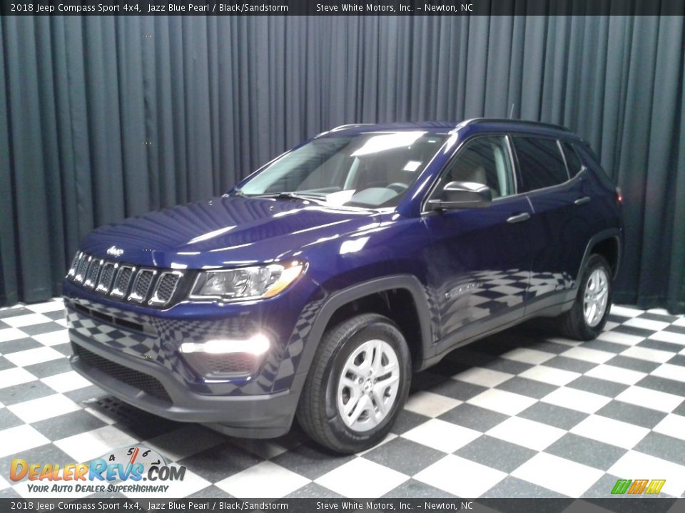 2018 Jeep Compass Sport 4x4 Jazz Blue Pearl / Black/Sandstorm Photo #2