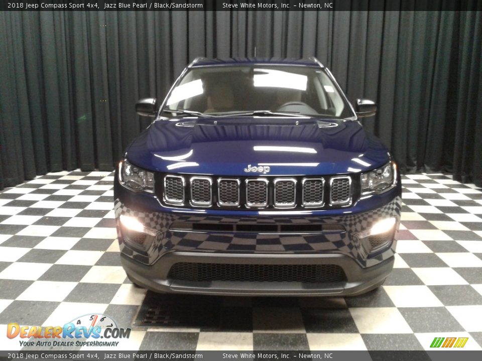 2018 Jeep Compass Sport 4x4 Jazz Blue Pearl / Black/Sandstorm Photo #3