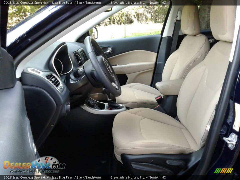 2018 Jeep Compass Sport 4x4 Jazz Blue Pearl / Black/Sandstorm Photo #10