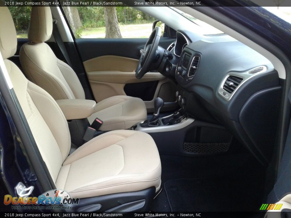 2018 Jeep Compass Sport 4x4 Jazz Blue Pearl / Black/Sandstorm Photo #14