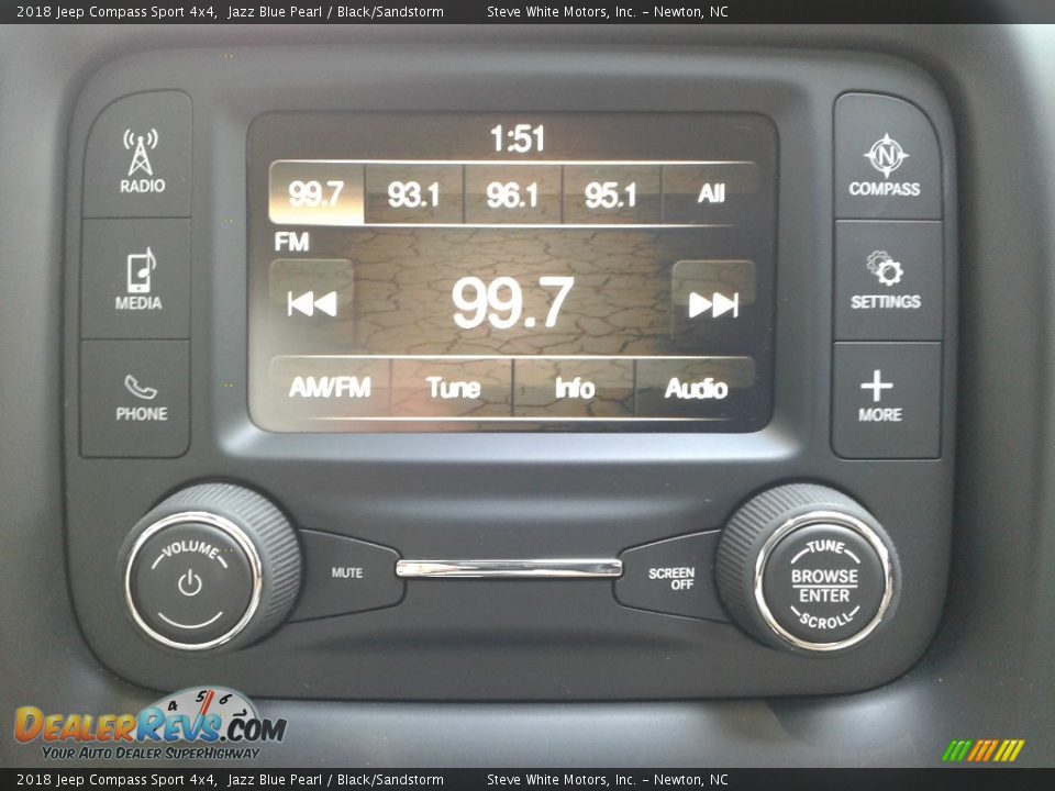 2018 Jeep Compass Sport 4x4 Jazz Blue Pearl / Black/Sandstorm Photo #20