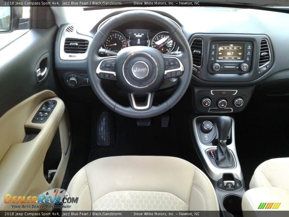 2018 Jeep Compass Sport 4x4 Jazz Blue Pearl / Black/Sandstorm Photo #25