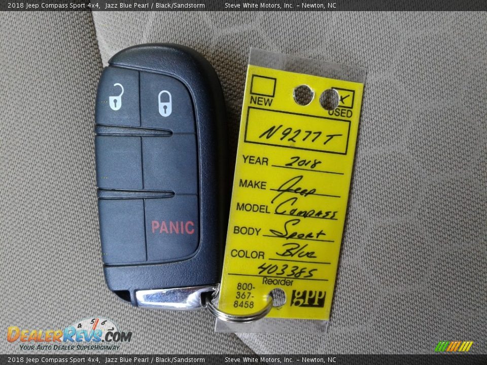 2018 Jeep Compass Sport 4x4 Jazz Blue Pearl / Black/Sandstorm Photo #26