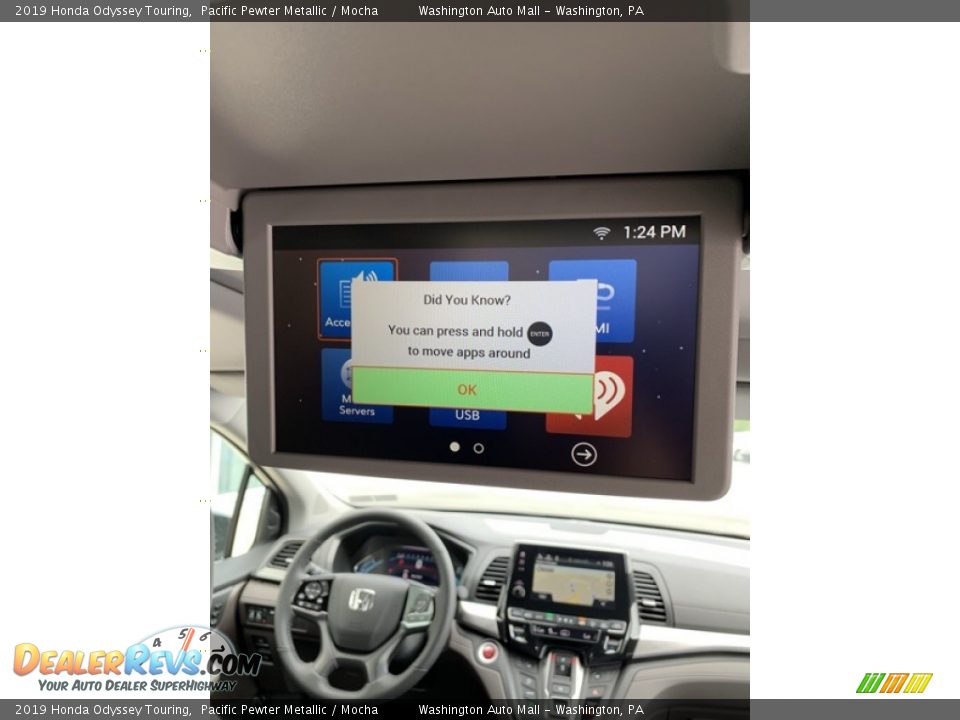 2019 Honda Odyssey Touring Pacific Pewter Metallic / Mocha Photo #29