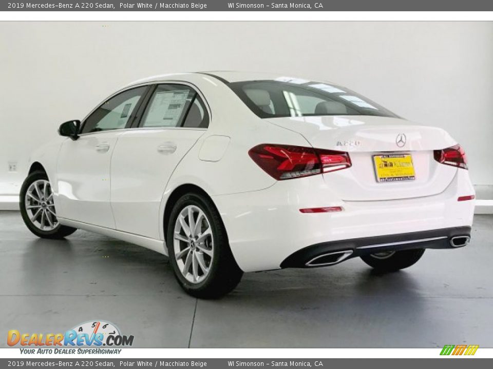 2019 Mercedes-Benz A 220 Sedan Polar White / Macchiato Beige Photo #2