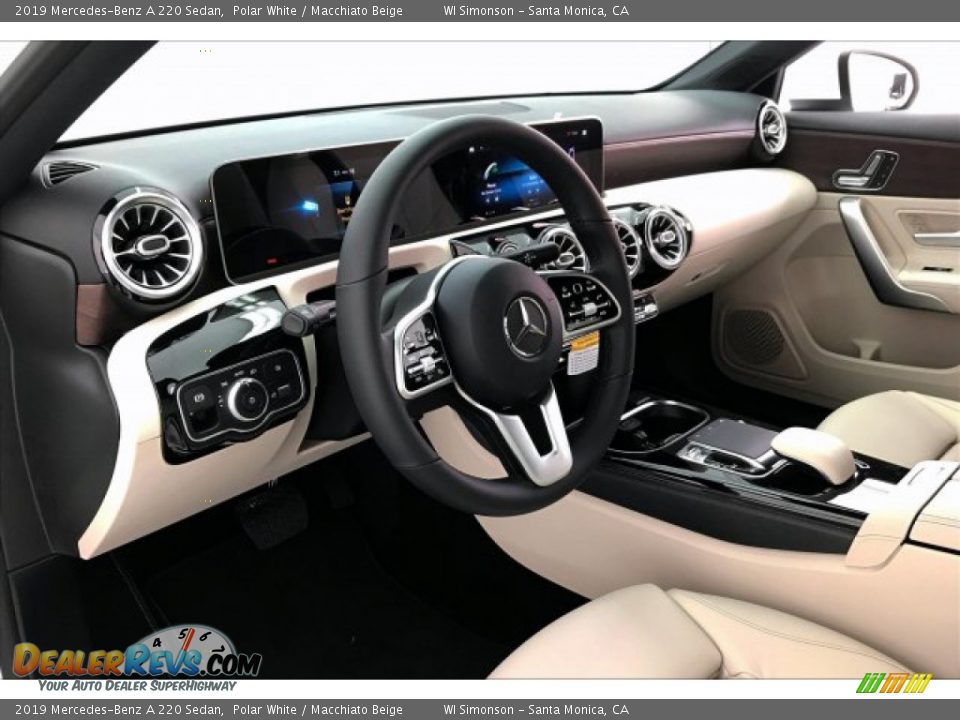 2019 Mercedes-Benz A 220 Sedan Polar White / Macchiato Beige Photo #4