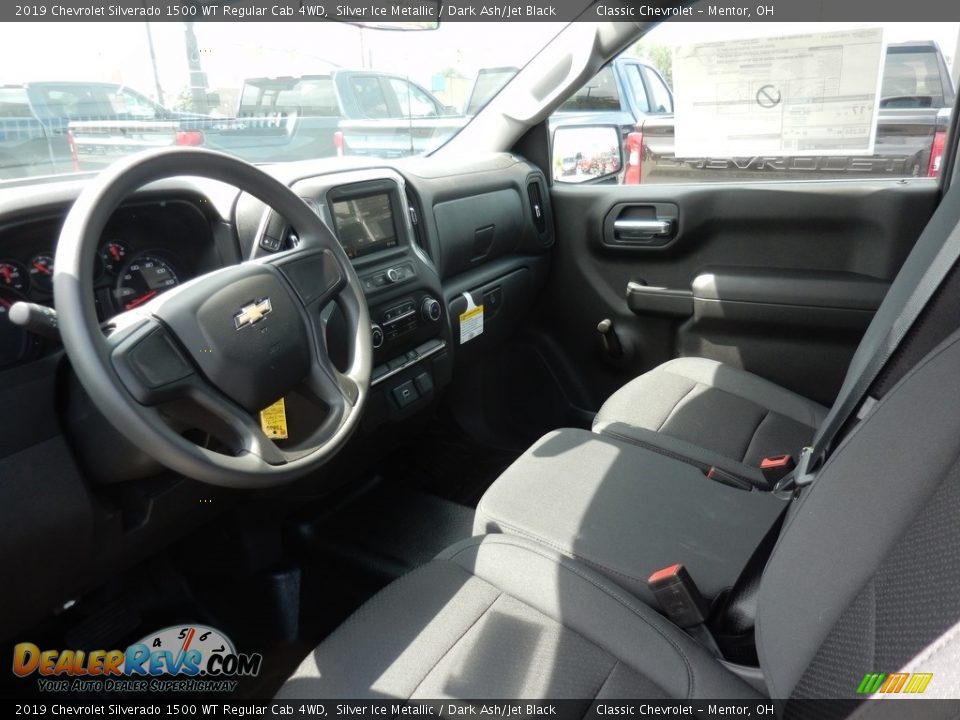 2019 Chevrolet Silverado 1500 WT Regular Cab 4WD Silver Ice Metallic / Dark Ash/Jet Black Photo #6