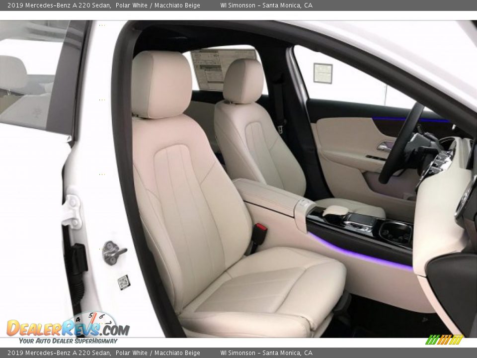 2019 Mercedes-Benz A 220 Sedan Polar White / Macchiato Beige Photo #5