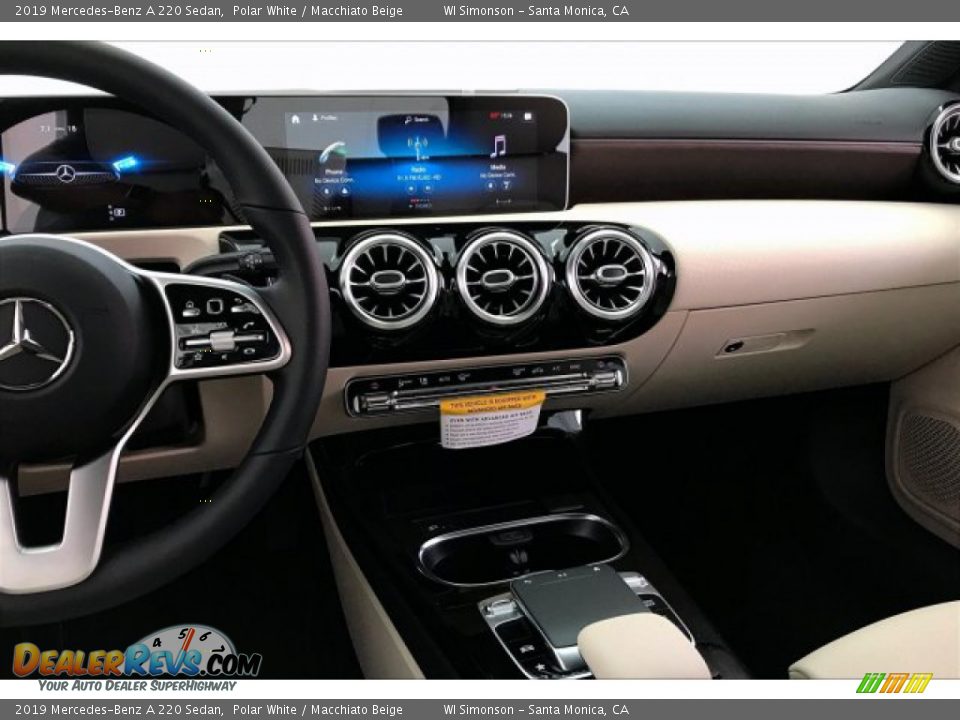 2019 Mercedes-Benz A 220 Sedan Polar White / Macchiato Beige Photo #6