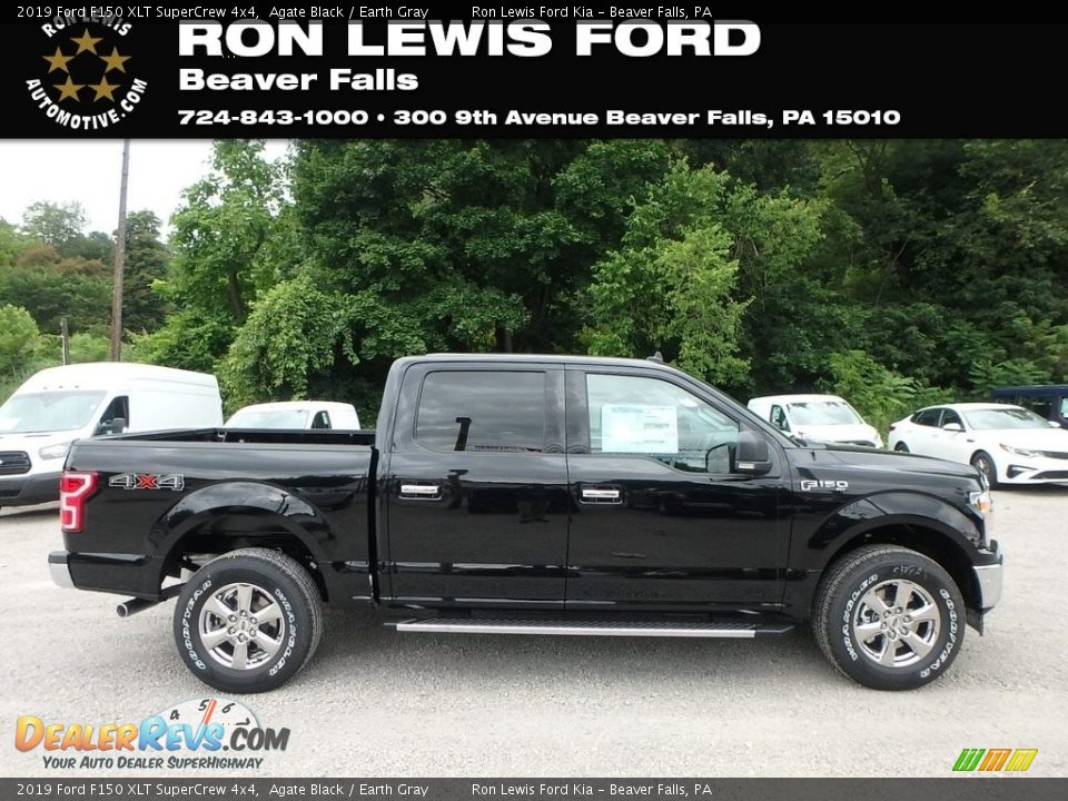 2019 Ford F150 XLT SuperCrew 4x4 Agate Black / Earth Gray Photo #1