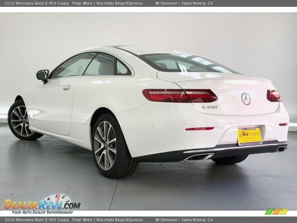 2019 Mercedes-Benz E 450 Coupe Polar White / Macchiato Beige/Espresso Photo #2