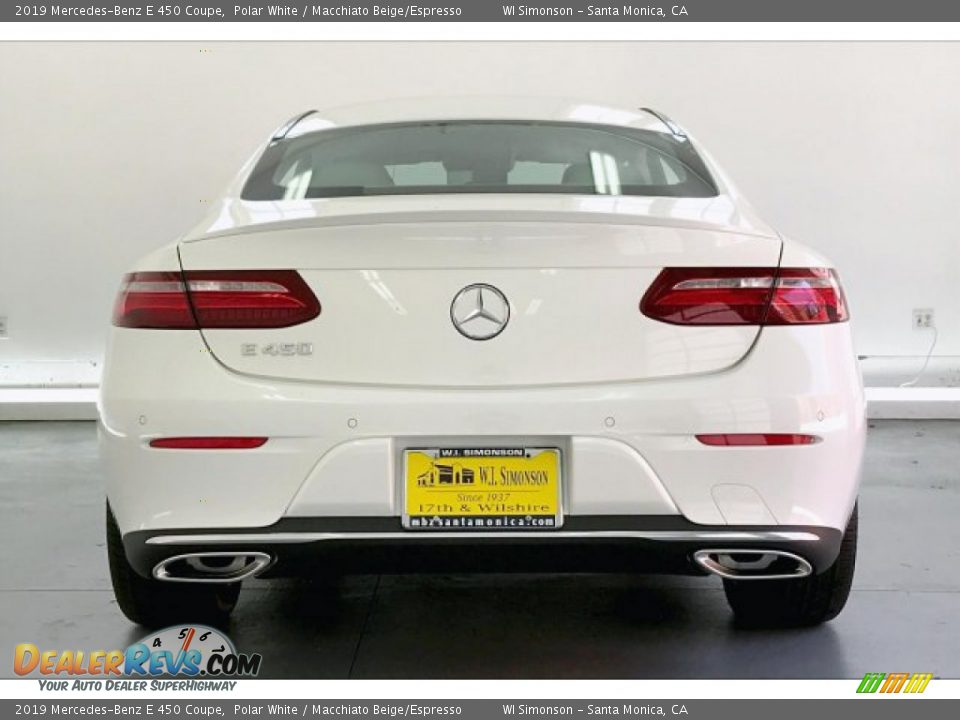2019 Mercedes-Benz E 450 Coupe Polar White / Macchiato Beige/Espresso Photo #3