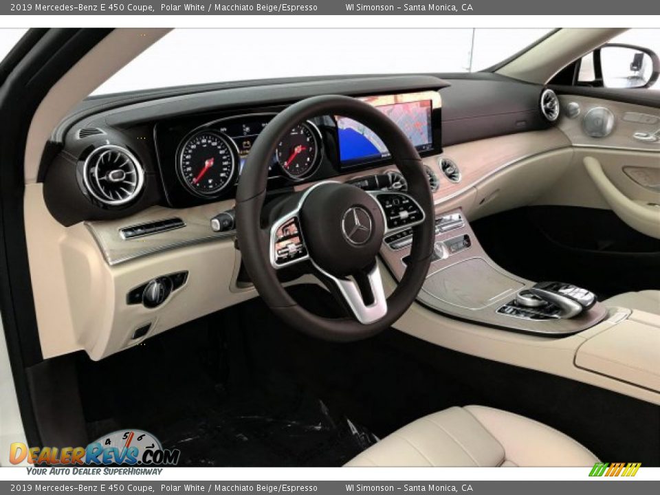2019 Mercedes-Benz E 450 Coupe Polar White / Macchiato Beige/Espresso Photo #4