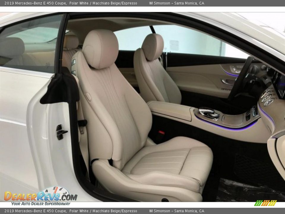 2019 Mercedes-Benz E 450 Coupe Polar White / Macchiato Beige/Espresso Photo #5