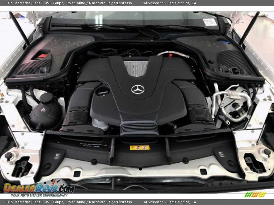 2019 Mercedes-Benz E 450 Coupe Polar White / Macchiato Beige/Espresso Photo #8