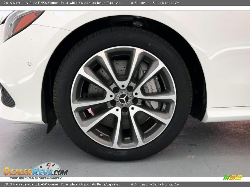 2019 Mercedes-Benz E 450 Coupe Polar White / Macchiato Beige/Espresso Photo #9