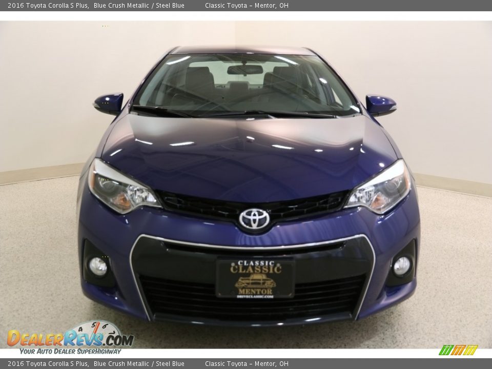 2016 Toyota Corolla S Plus Blue Crush Metallic / Steel Blue Photo #2
