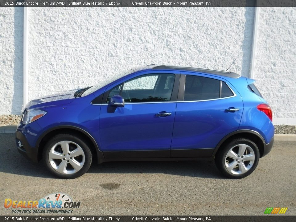 2015 Buick Encore Premium AWD Brilliant Blue Metallic / Ebony Photo #2