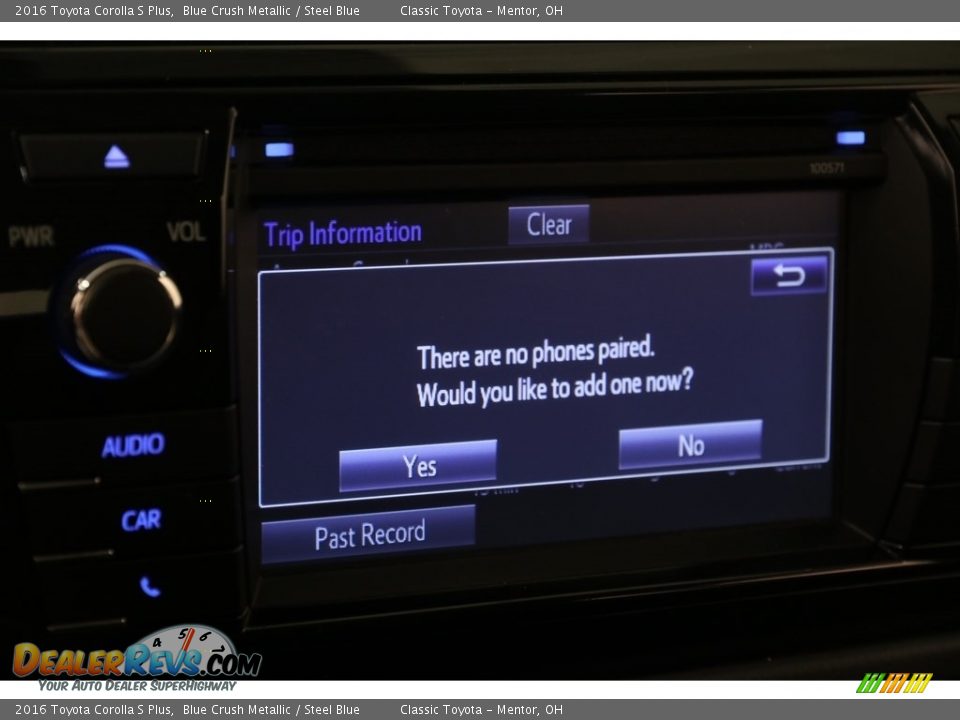 2016 Toyota Corolla S Plus Blue Crush Metallic / Steel Blue Photo #11
