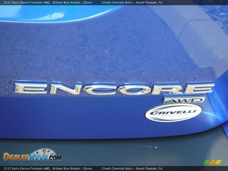 2015 Buick Encore Premium AWD Brilliant Blue Metallic / Ebony Photo #8