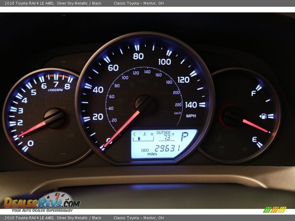 2016 Toyota RAV4 LE AWD Silver Sky Metallic / Black Photo #8