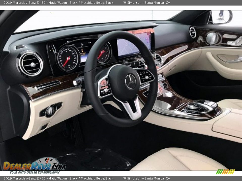 2019 Mercedes-Benz E 450 4Matic Wagon Black / Macchiato Beige/Black Photo #4