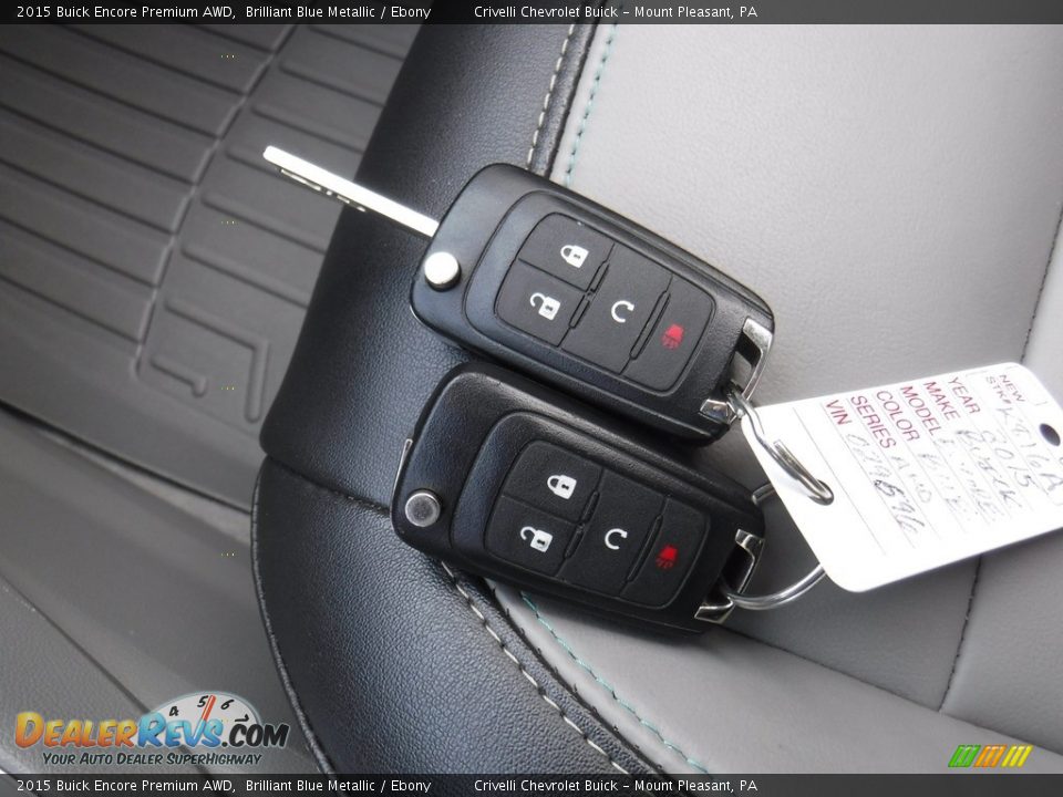 2015 Buick Encore Premium AWD Brilliant Blue Metallic / Ebony Photo #32