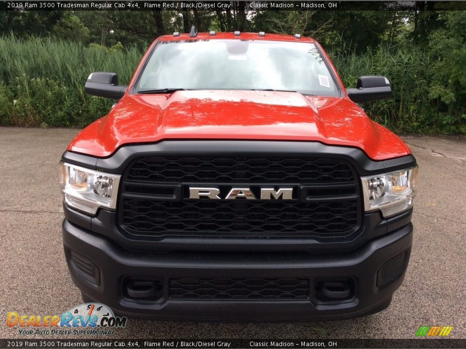 2019 Ram 3500 Tradesman Regular Cab 4x4 Flame Red / Black/Diesel Gray Photo #4