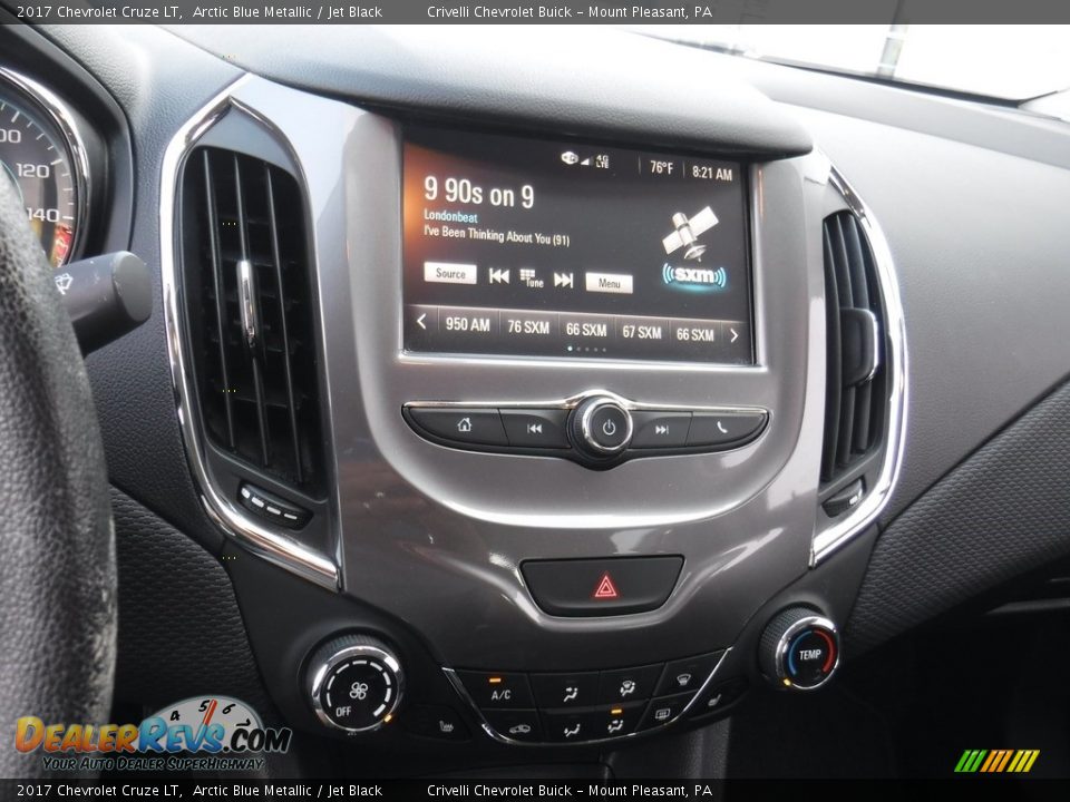 2017 Chevrolet Cruze LT Arctic Blue Metallic / Jet Black Photo #16