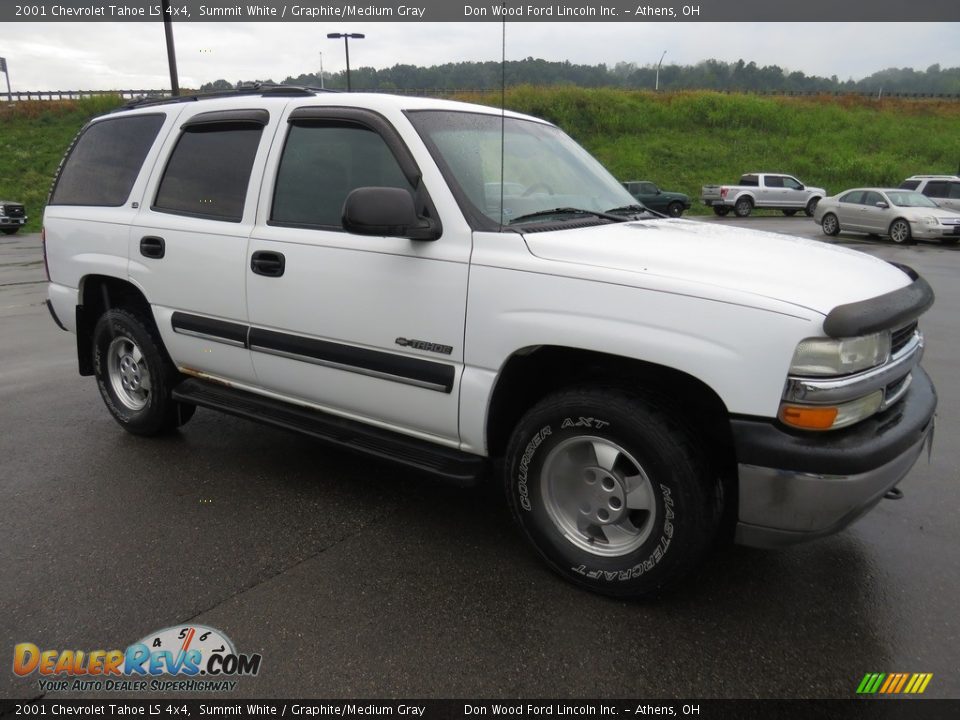 2001 Chevrolet Tahoe LS 4x4 Summit White / Graphite/Medium Gray Photo #2