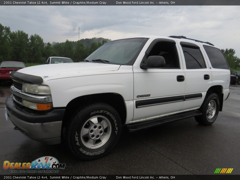 2001 Chevrolet Tahoe LS 4x4 Summit White / Graphite/Medium Gray Photo #7