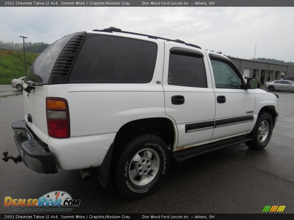 2001 Chevrolet Tahoe LS 4x4 Summit White / Graphite/Medium Gray Photo #14