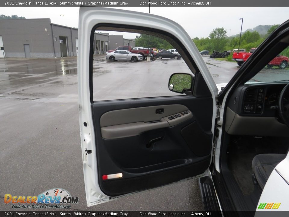 2001 Chevrolet Tahoe LS 4x4 Summit White / Graphite/Medium Gray Photo #16