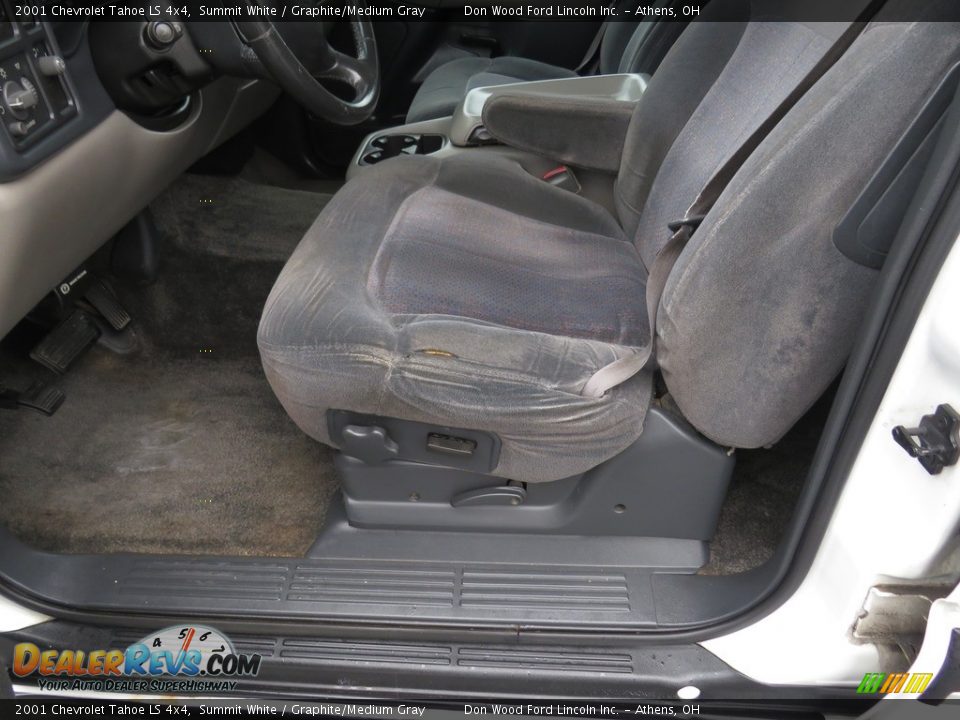 2001 Chevrolet Tahoe LS 4x4 Summit White / Graphite/Medium Gray Photo #17
